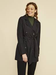 Vero moda petite short trench coat in black. Zoot Black Trench Coat Women S Coats Jackets Differenta Com