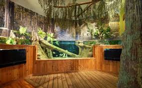 Not big enough for saltwater sharks or dolphins though. 2000 Gallon River Aquarium