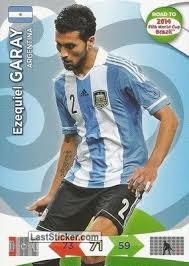 Con pablo zabaleta, josé sosa, ezequiel garay y lionel messi, llegó a disputar las eliminatorias para el mundial de brasil 2014. Card 3 Ezequiel Garay Panini Road To 2014 Fifa World Cup Brazil Adrenalyn Xl Laststicker Com