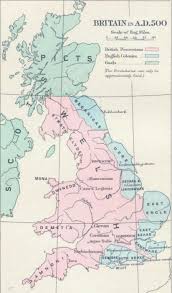 England with scotland & wales. Map Of Britain 500ad Showing Wales Stretching All The Way From Cornwall Kernow Southern Scotland Northern England Hen Ogledd Wales