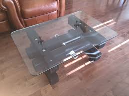 Hydro Cross Arm Coffee Table With Glass Top Glass Top Coffee Table Coffee Table Glass Top