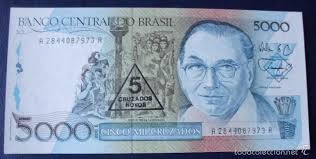 O cálculo efetuado tem caráter informativo e não substitui as disposições da norma cambial brasileira para casos específicos de conversão. Banco Central Do Brasil 5000 Cruzados Sold Through Direct Sale 58301366