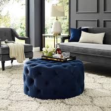 Tufted Ottoman Light Gray Pink Beige Deep Blue Velvet Ottoman Coffee Table Tufted Cocktail Ottoman Round Ottoman Pouf Small Large In 2020 Ottoman Decor Round Ottoman Upholstered Ottoman