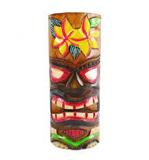 Maybe you would like to learn more about one of these? Totem Tiki Maori Wood Craft Pattern Flower Tiare Deco Tiki Bar