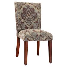 Set Of 2 Parsons Pattern Dining Chair Wood Paisley Homepop Patterned Dining Chairs Dining Chairs Upholstered Dining Chairs
