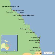 Wetter in townsville city, 0.2 km. Von Byron Bay Nach Townsville Von Lundnaustralien Landkarte Fur Australien Ozeanien