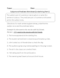 Englishlinx Com Subject And Predicate Worksheets