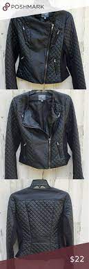 Catherine Malandrino Quilted Motorcycle Jacket Asymmetrical Leather Jacket Fur Leather Jacket Black Suede Fringe Jacket