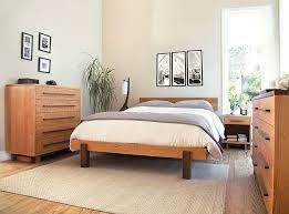 Modern Platform Bed In Solid Hardwood With Natural Finish Made In Usa Small Master Bedroom Decorating Ideas Master Bedroom Furniture Small Master Bedroom