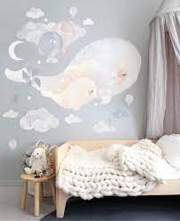 Beluga Whales Wall Sticker Wall Stickers Bedroom Neutral Wall Stickers Girl Bedroom Walls