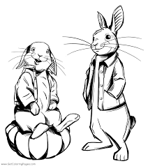 Top 10 rabbit coloring pages for preschoolers: Peter Rabbit Coloring Pages Coloring Rocks