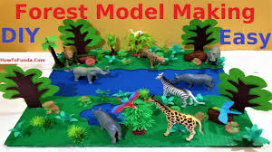 Forest Model Making Jungle For School Project With Wild Animals School Science E Science Experiments For Preschoolers Animal Projects Animal Crafts For Kids