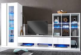 Revazon january 23, 2020 wohnwand echtholz modern. Wohnwand 4 Tlg Led Electronic Products Flat Screen