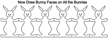 This illustration is drawing cartoon bunny faces seamless pattern. How To Make An Easter Bunny Chain Kids Crafts Activities Kids Crafts Activities