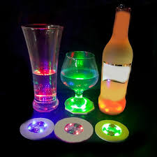 Light Up Your Cups Led Coaster Flashing Round Shape Light Up Beer Wine Glass Drinking Bottle Cup Luminous Mat Home Party Club Bar Supply Wish