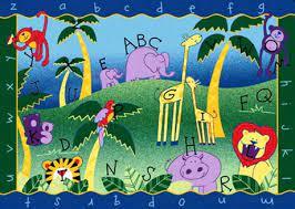Press a key to reach letters faster. Second Life Marketplace Alphabet Jungle Kids Rug