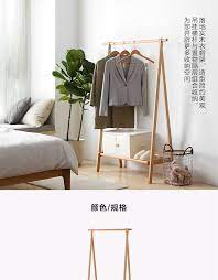 懒角落实木落地衣帽架 卧室多功能省空间家用挂衣服包包架子 home decor furniture wardrobe rack