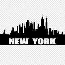 Santa sleigh and reindeers flying over the city. New York City Skyline Silhouette Drawing Cityscape Text City Logo Png Pngwing