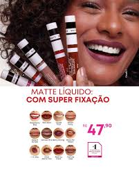 Batom que cuida dos lábios 👄 O novo batom líquido matte, além de ter uma  ótima pigmentação e cobertura, agora contém Manteiga de Karité e Vitamina E  para manter os lábios saudáveis.
