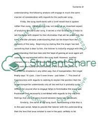 An article critique is a paper when you summarize and evaluate a piece of research, specifying its strengths and weaknesses. Song Analysis Essay Example Topics And Well Written Essays 1250 Words