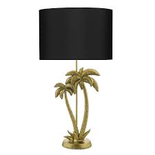 Gold palm tree table lamp. Hachi Table Lamp Gold Palm Tree Complete With Shade
