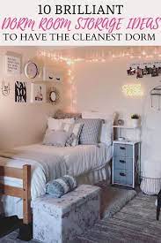 10 Genius Dorm Room Storage Ideas Christina Bee College Bedroom Decor College Dorm Room Decor Dorm Room Designs