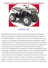 2000 ford focus fuse box diagram. Yamaha Grizzly 660 Atv Repair Service Shop Ma By Gretchenfelder Issuu