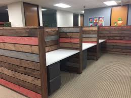 Rustic Wooden Cubicles Custom Made For Our Call Center In San Diego Officespaceideas Rustic Cubicle Decor Cubicle Office Furniture Stores