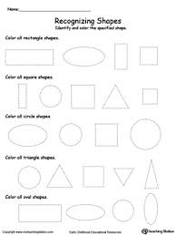 Free preschool shapes recognition practice printable activity worksheets. Recognizing Shapes Myteachingstation Com