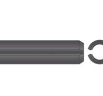Slotted Spring Pin 5/16" x 2-1/2" 1070-1080 Carbon Steel Plain ASME B18.8.2