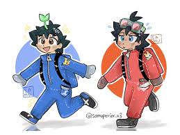 Please support my art through patreon. Ash And Goh As Among Us Characters 3 Cute Pokemon Wallpaper Cute Pokemon New Pokemon