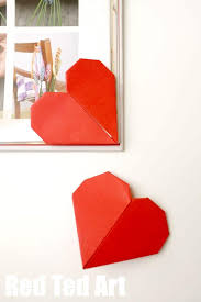 Fold paper in half on the diagonal, bringing top corner to bottom one. Kirigami Heart Corner Bookmarks Valentine S Red Ted Art Make Crafting With Kids Easy Fun