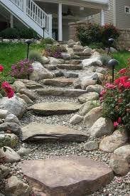 35 grandes idees d allees de jardin chemin de jardin amenagement paysager devant maison marches jardin