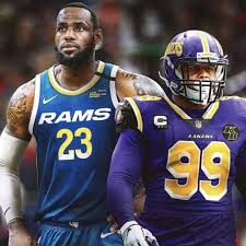 These Rams Lakers Crossover Jersey Concepts Look Great On Lebron James Aaron Donald Aaron rodgers nfl quarterback green bay packers.