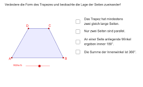 Please send your demo´s to: Trapez Eigenschaften Geogebra