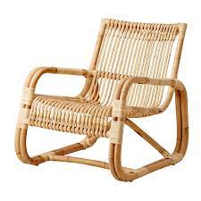 Unfolded size 100x57.5x106cm, front seat up to 50cm, two feet span 100cm. Cane Line Indoor Lounge Curve Chair Connox
