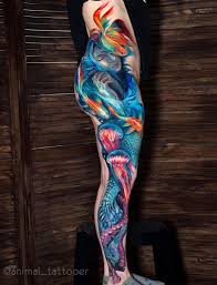 Black and grey ships in ocean storm tattoo on full back. Tattoo Ideas On Twitter Mermaid Underwater Leg Https T Co 580sjiuqlv