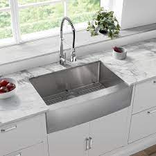 Cupc handmade r0/r10&r15/r19 radius stainless steel farmhouse single bowl & double bowl kitchen sink with apron front any size can be made according to the requirement. Swiss Madison Tourner Stainless Steel 30 X 21 Farmhouse Kitchen Sink With Apron Wayfair