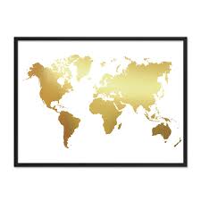 Weitere virengeprüfte software aus der kategorie lernsoftware finden sie bei computerbild.de! Poster Weltkarte Gold 30x40 Cm Mit Goldaufdruck Map Erde Natur Photolini Bilderrahmen Fotowande Poster Und Geschenke
