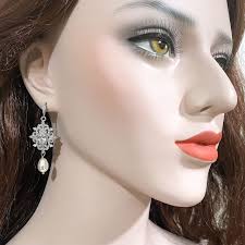 Bridgerton Bridal Jewelry, Victorian Damask Bridal Earrings, Statement  Necklace, Regency Wedding Style Jewelry, Fleur De Lis Earrings, RAIA