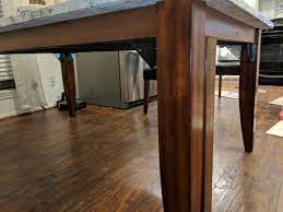 A granite top that has dimensions of 48 in x 48 in x 3 cm will weight around 320 lbs. Wood Table Base For Granite Top General Woodworking Talk Wood Talk Online