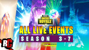 Fortnite chapter 2 season 3 promises to be interesting and have a lot of events. All Live Events So Far In Fortnite Season 3 7 Meteor Hit Ice Storm Live Events Youtube