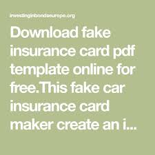 With signnow, you are able to. Download Fake Insurance Card Pdf Template Online For Free This Fake Car Insurance Card Maker Create An Id In Minu Car Insurance Good Credit Geico Car Insurance