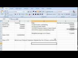 You calculate eps by subtracting the preferred dividends paid from the net income and then dividing that result by the average number of common shares outstanding. How To Calculate Eps Using Excel Youtube
