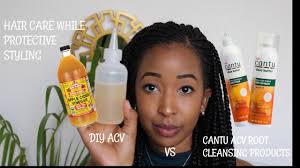Make your mix with baking soda and water. Keep Your Hair Clean And Moisturised While In Braids Acv Vs Cantu Root Rinse Dry Co Wash Youtube