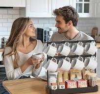 Amazon.com: ZDDLOINP Coffee Mug Holder with 16 Movable Hooks ...