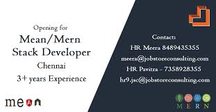 Hiring Mern Mean Stack Developer Senior Developer Mern Current Job Job Opening