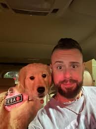 Chilly morning dog walk with Rowdy