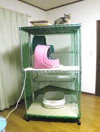 手作りケージ完成ですニャン ゆうゆうにゃんころりん生活 楽天ブログ ケージ 模様替え 部屋 猫 インテリア