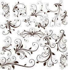 Swirl Floral Decorative Element Vector Graphic Free Vector Site Download Free Vector Art Graphics Tree Tattoo Designs Flower Drawing Free Vector Art